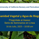 A flyer advising the UCNFA Ask the Advisor event in Spanish for July 2025